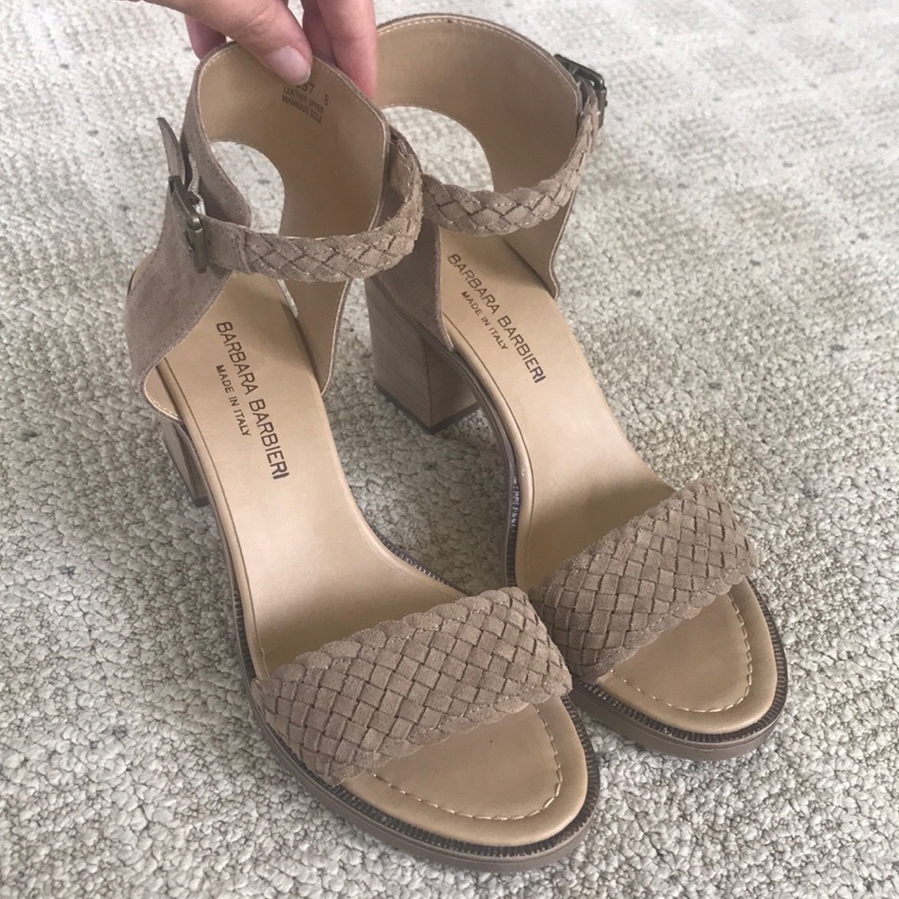 Braided Ankle Heels